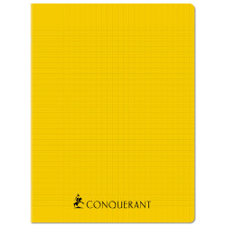 CAHIER PP JAUNE 24X32 96P SEYES 70G PIQURE